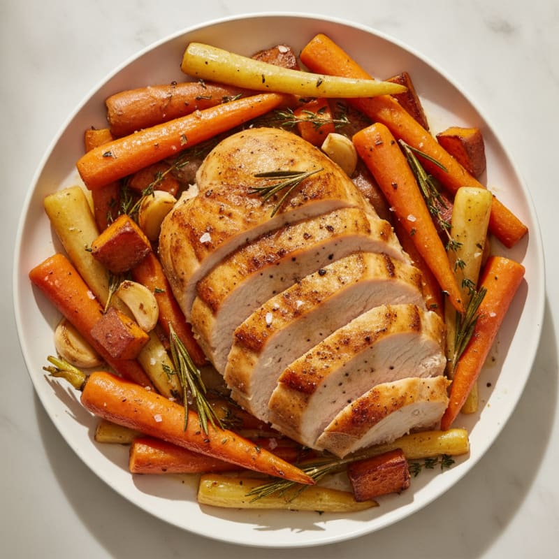 Herb-Roasted Turkey Breast with Root Vegetables