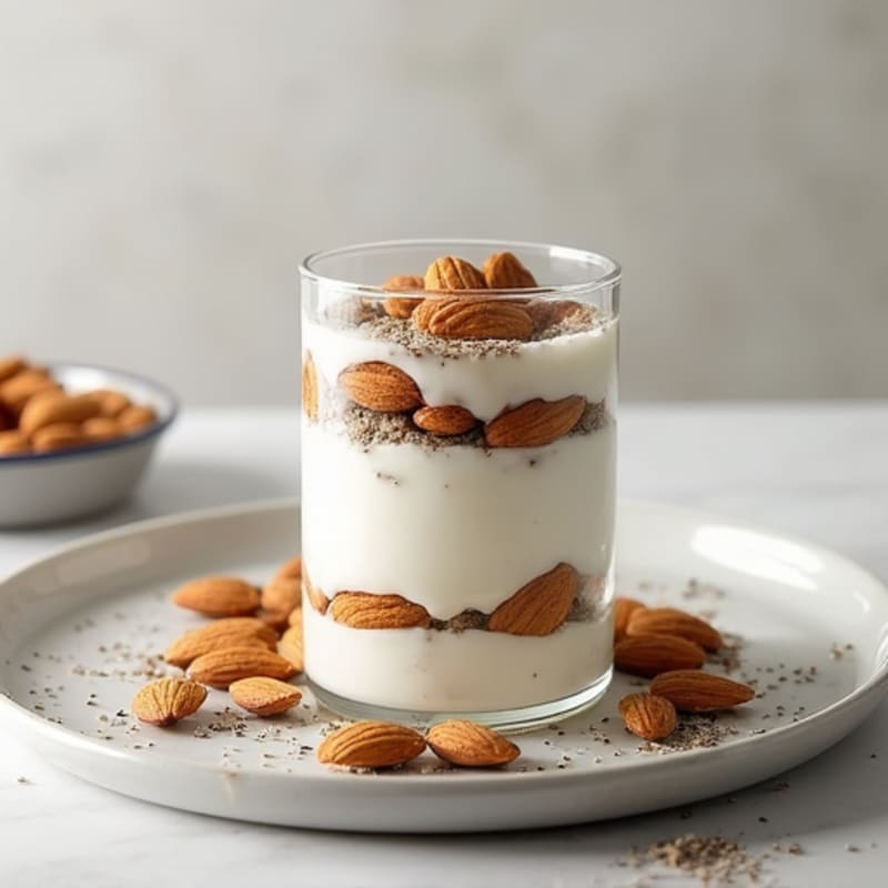 Creamy Greek Yogurt and Chia Seed Parfait with Almonds