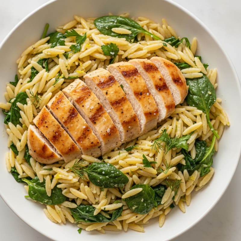 Lemon Herb Orzo Pasta