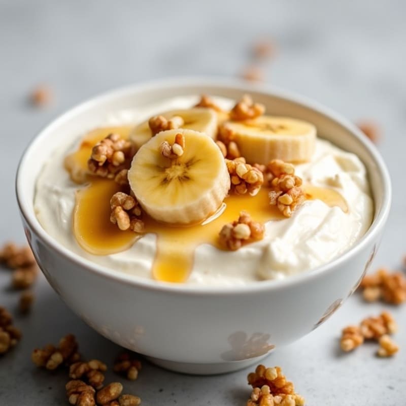 Creamy Greek Yogurt Bowl with Honey-Glazed Bananas and Walnuts