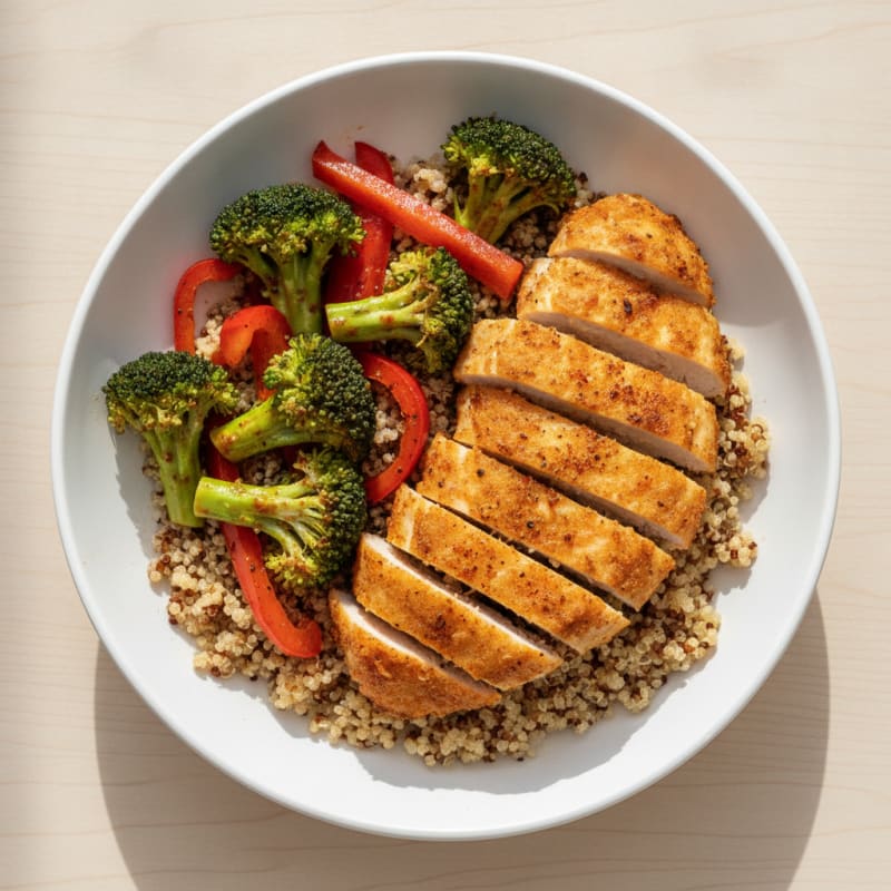 Air-Fried Chicken and Veggie Bowl
