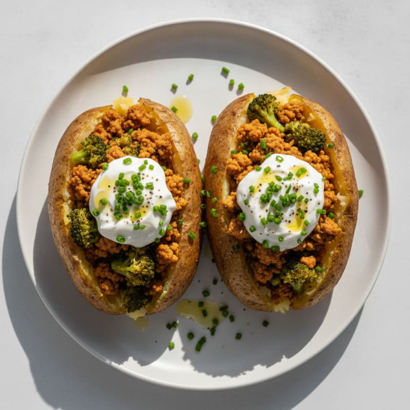 Hearty Loaded Baked Potatoes with Chives