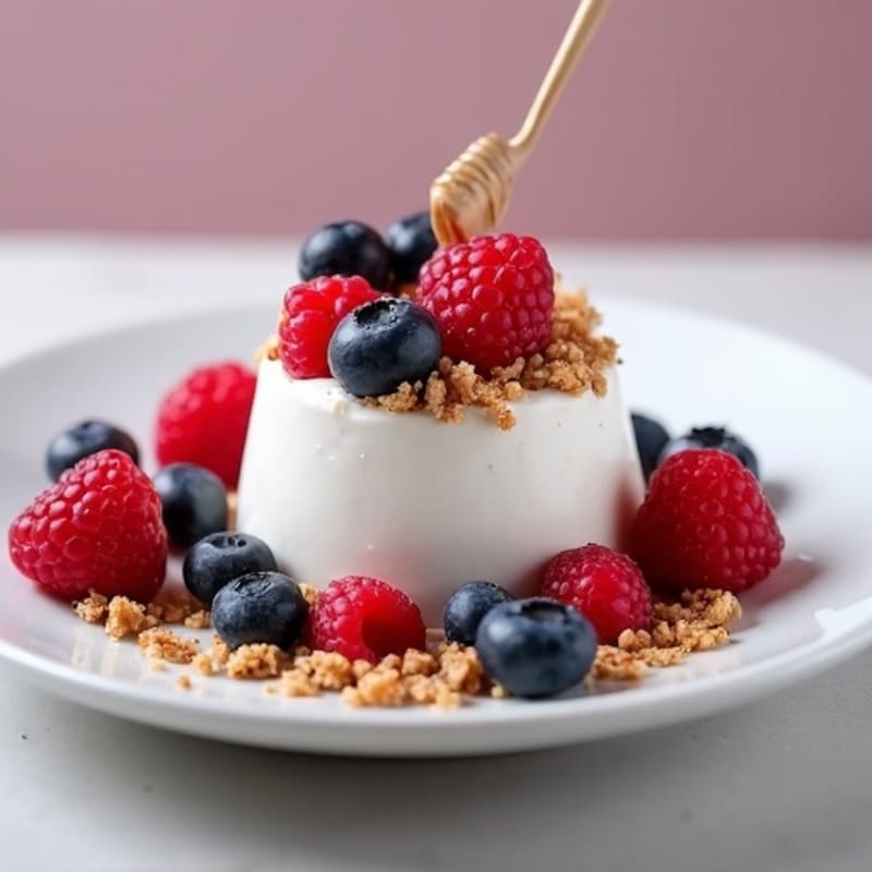 Silky Greek Yogurt Protein Mousse with Mixed Berries