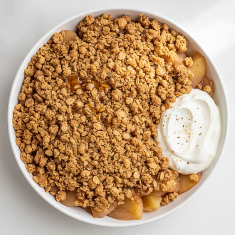 Baked Apple Crumble with Oat Topping
