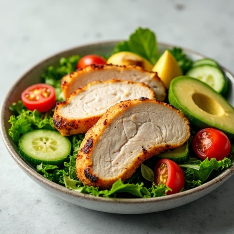 Grilled Turkey Breast Salad with Mixed Greens