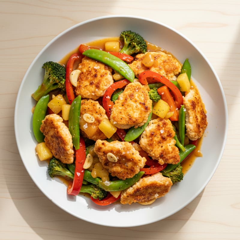Crispy Sweet and Sour Chicken Stir-Fry