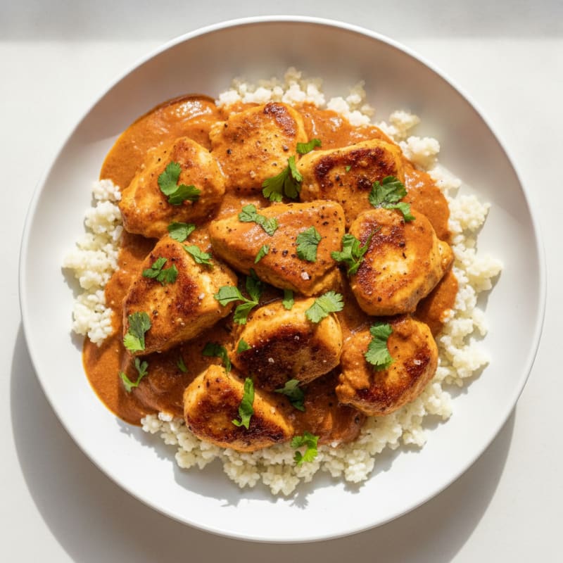Indian Spiced Chicken with Tomato Cream Sauce