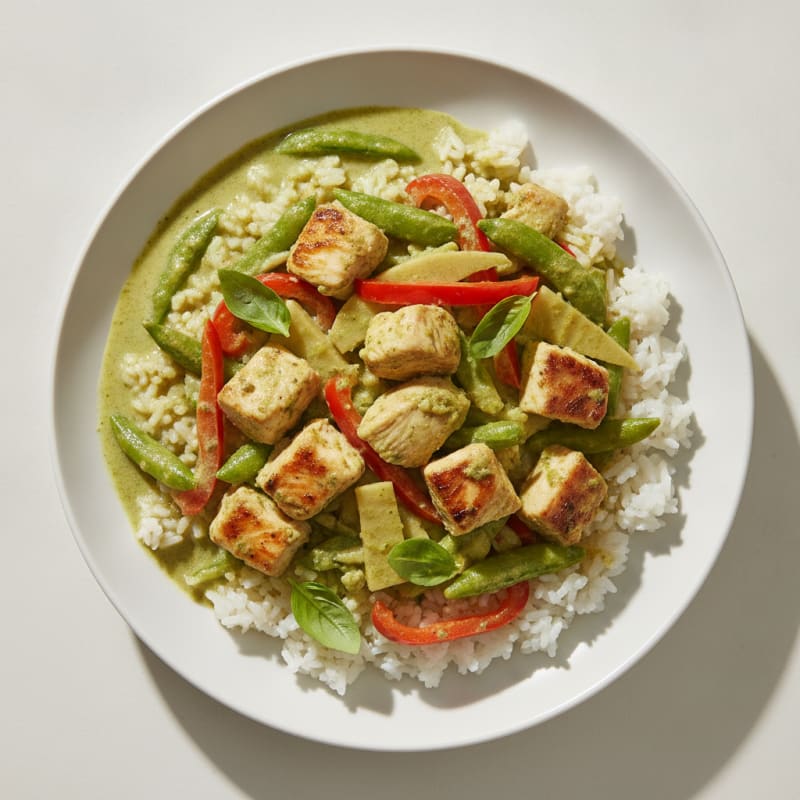 Green Curry Chicken with Jasmine Rice