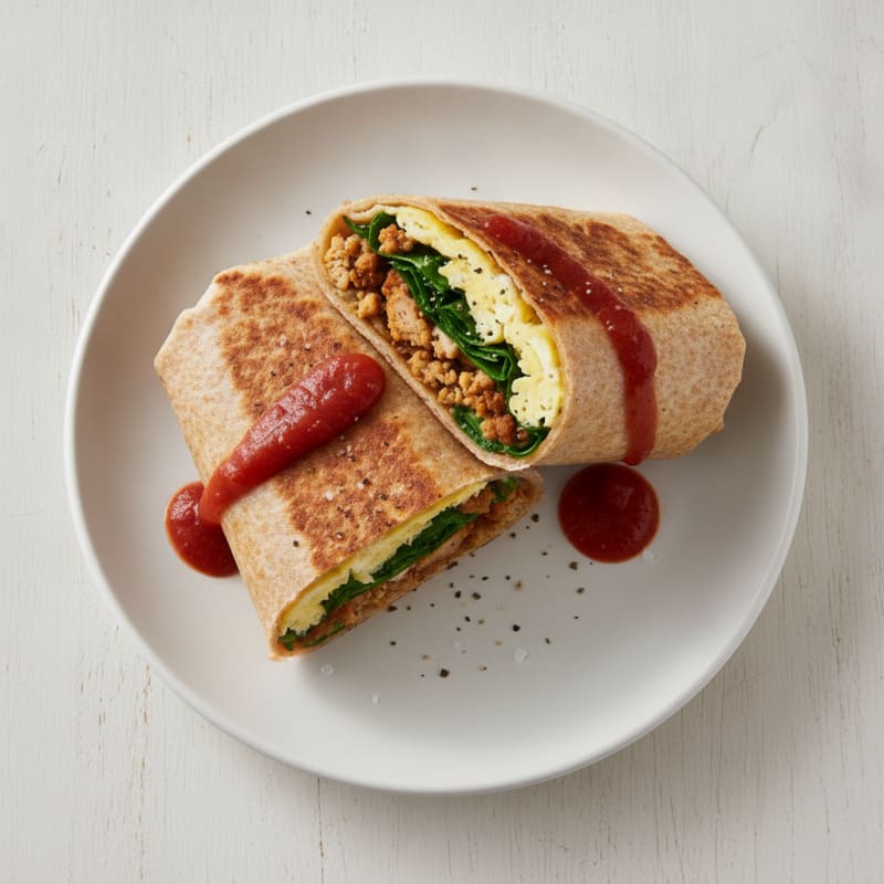 Hearty Breakfast Burrito with Scrambled Eggs
