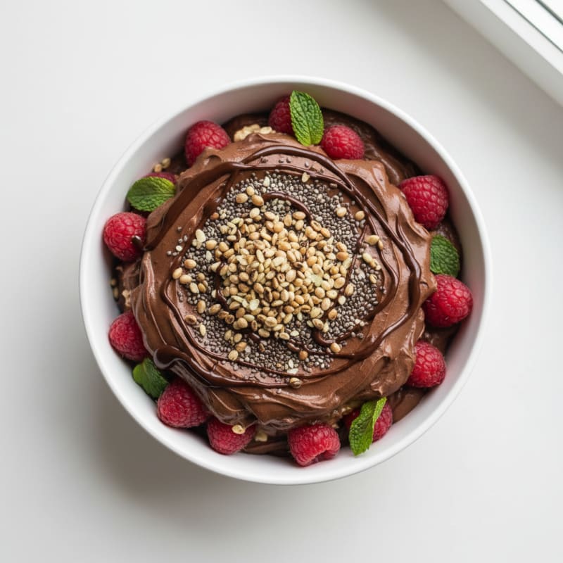 Creamy Chocolate Protein Pudding Parfait