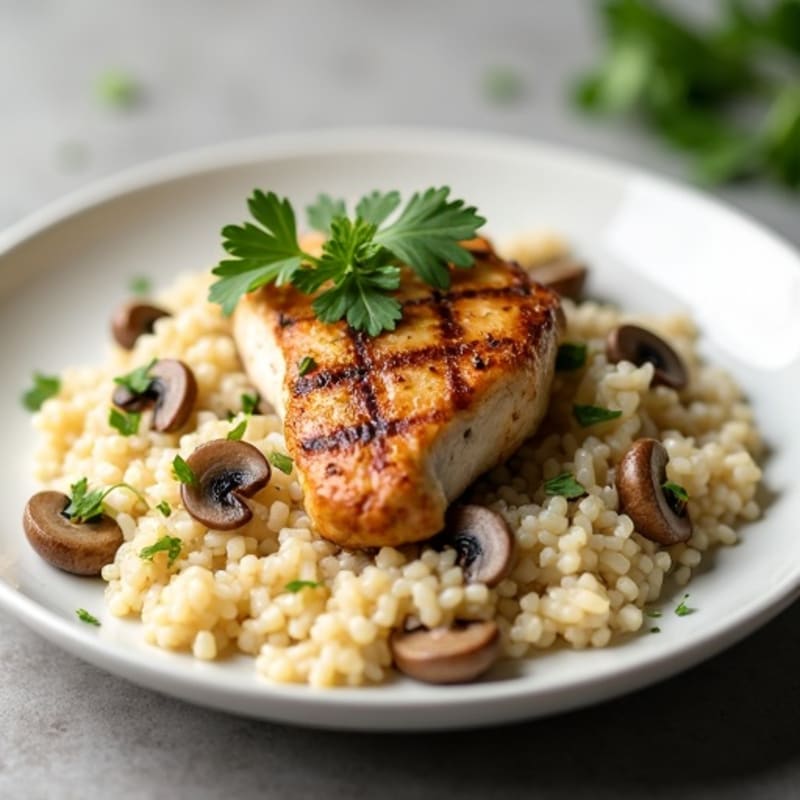 Healthy Creamy Mushroom Risotto