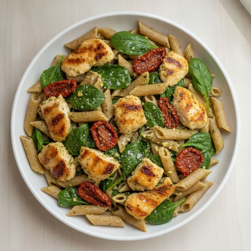 Pesto Chicken with Sundried Tomato Pasta