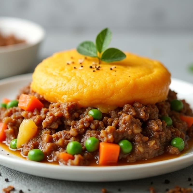 Savory Lean Ground Beef Shepherd's Pie with Creamy Sweet Potato Topping