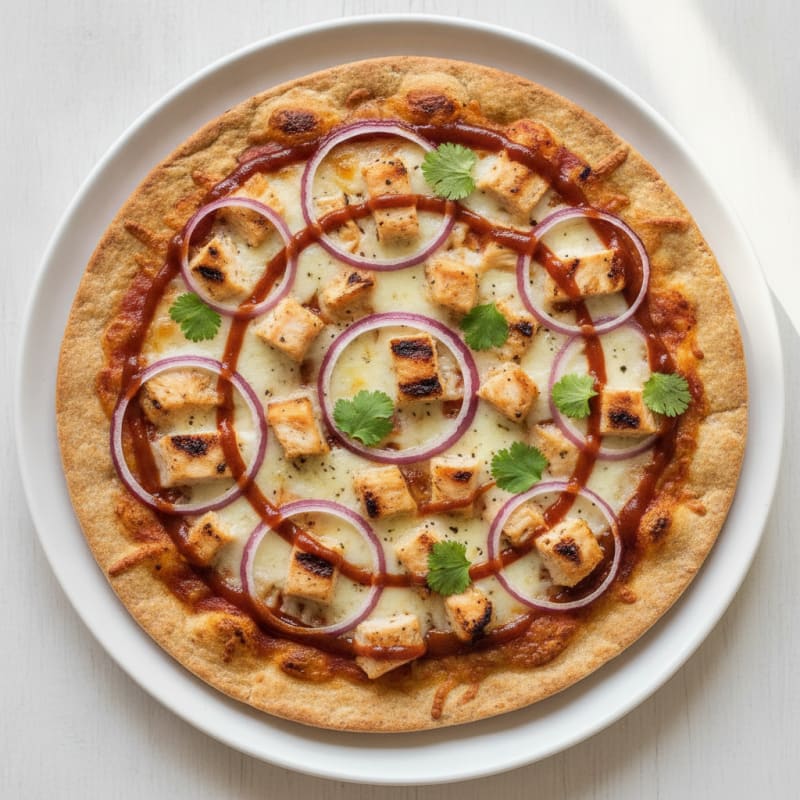 BBQ Chicken Pizza with Red Onion