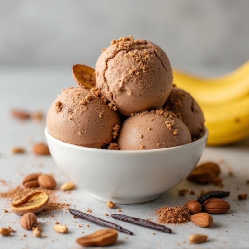 Creamy Chocolate Peanut Butter Banana Nice Cream