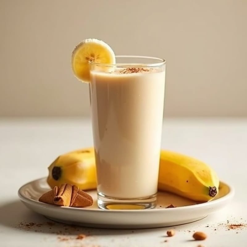Creamy Cinnamon-Spiced Banana Almond Smoothie