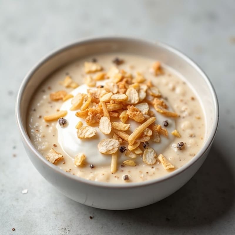 Creamy Coconut Protein Pie Overnight Oats