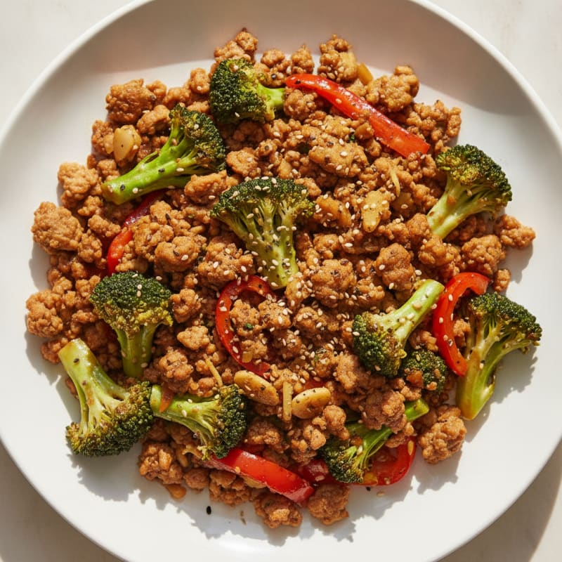 Chicken Mince Stir-Fry with Vegetables