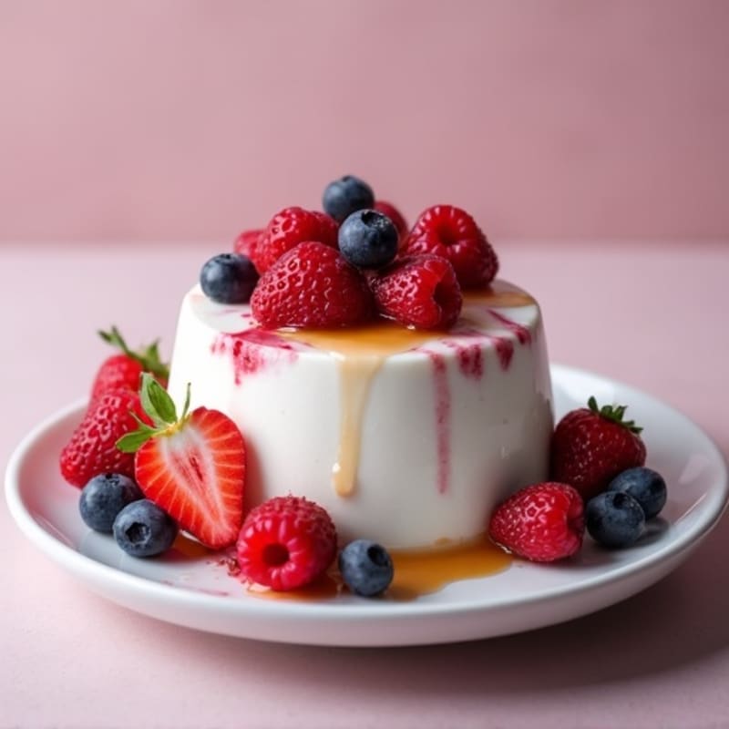 Silky Greek Yogurt Protein Mousse with Mixed Berries