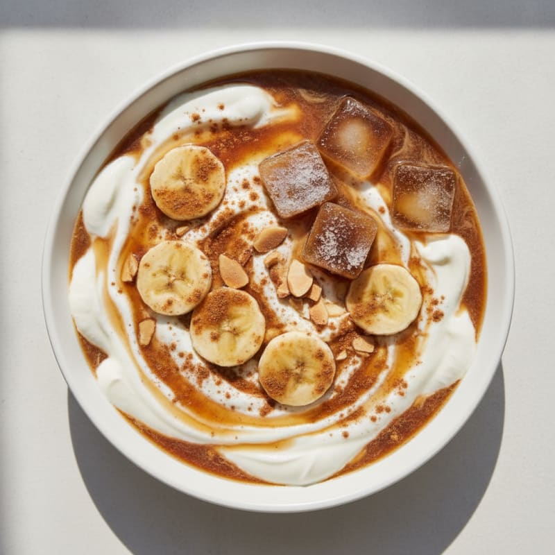 Almond Milk Cold Brew with Yogurt Swirl