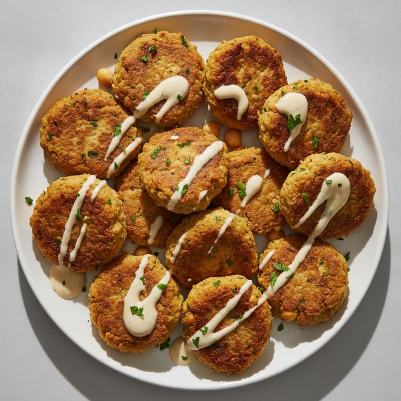 Falafel with Lemon-Tahini Drizzle