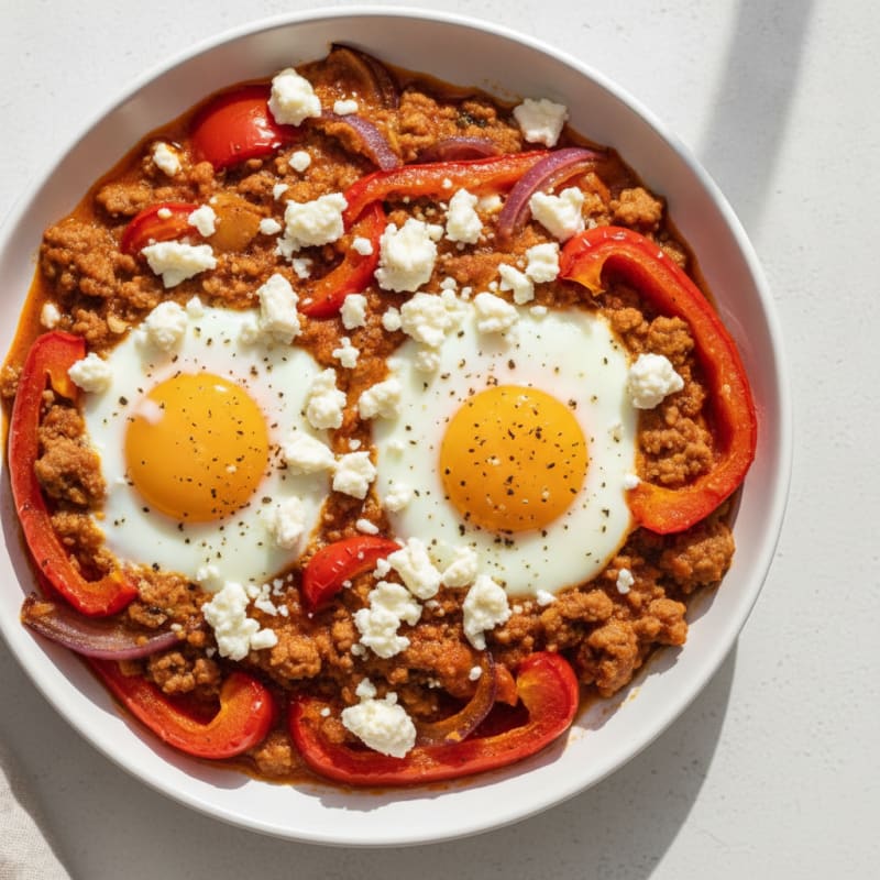Baked Eggs with Roasted Vegetables