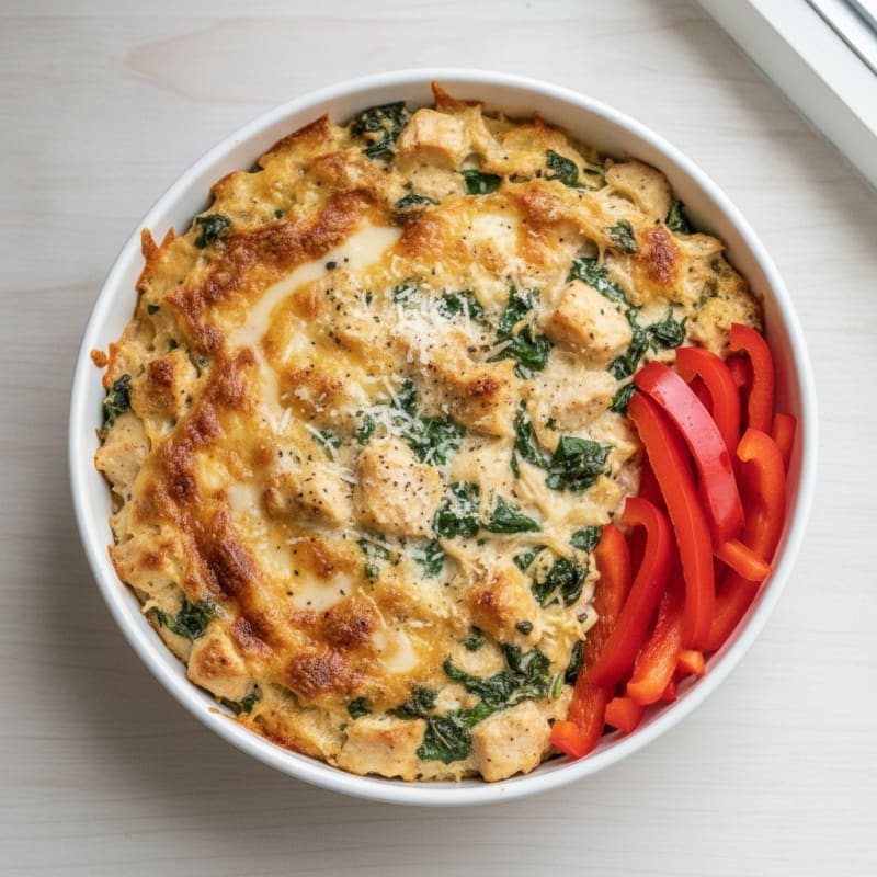 Baked Spinach Artichoke Chicken Dip