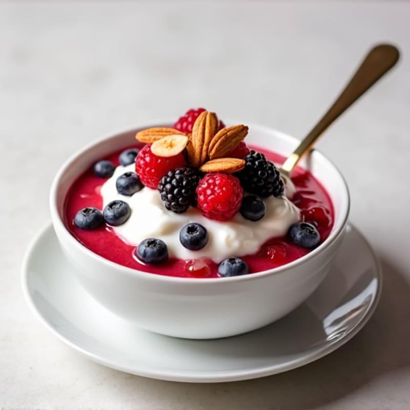 Greek Yogurt with Mixed Berries and Toasted Almonds