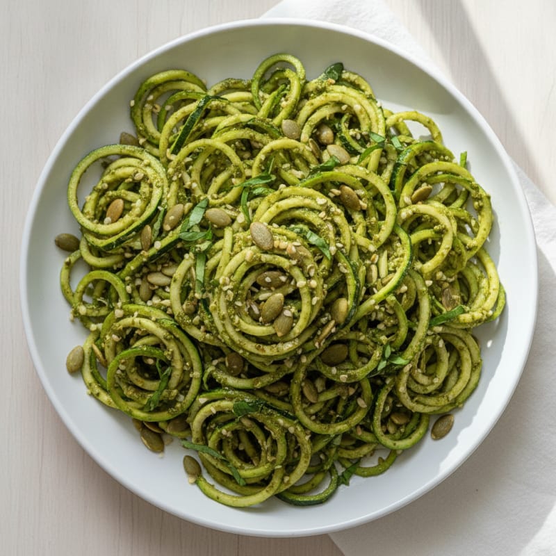 Vibrant Raw Vegan Zucchini Noodles