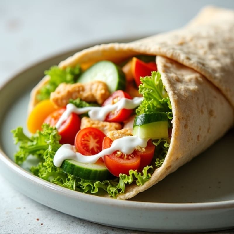 Creamy Chicken and Fresh Veggie Wrap