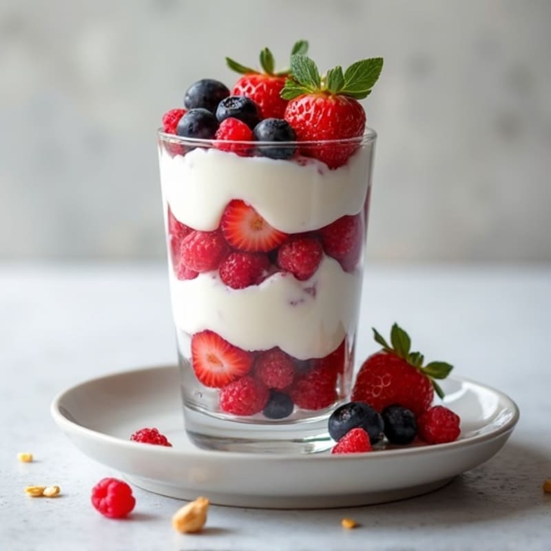 Creamy Greek Yogurt Protein Parfait with Mixed Berries
