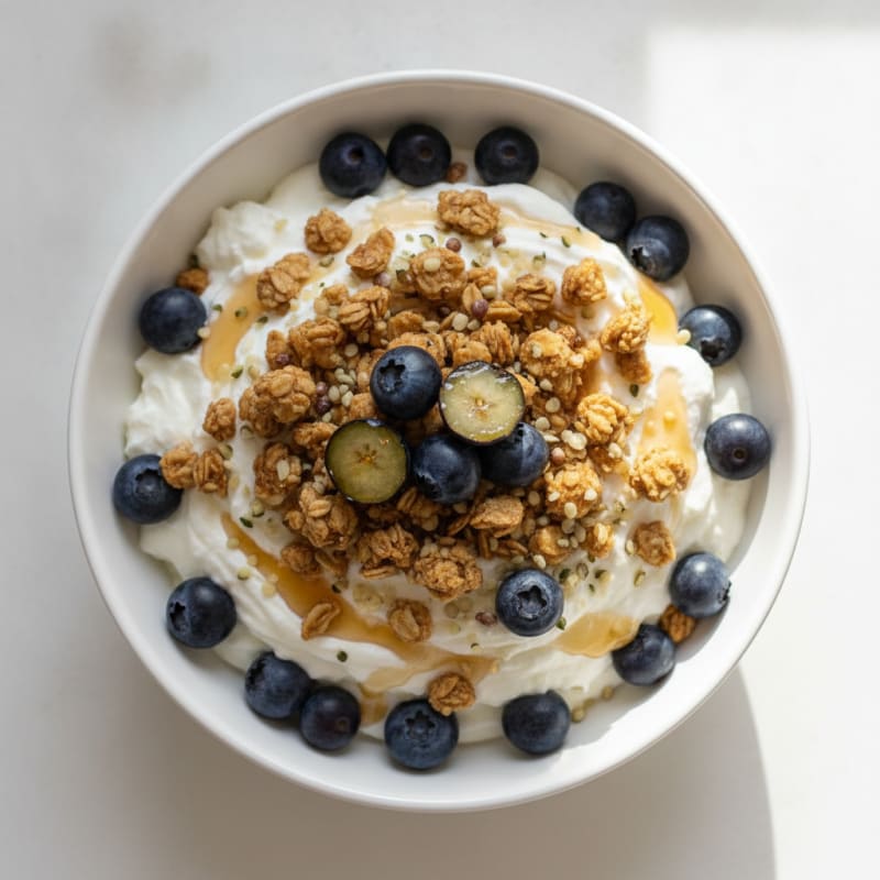 Silky Greek Yogurt Protein Parfait with Berries