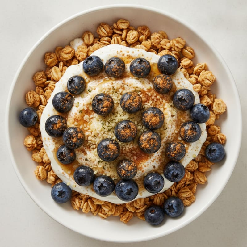Blueberry Granola and Yogurt Parfait