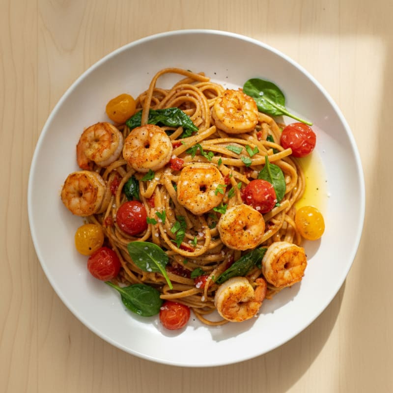 Spicy Calabrian Chili Shrimp Linguine