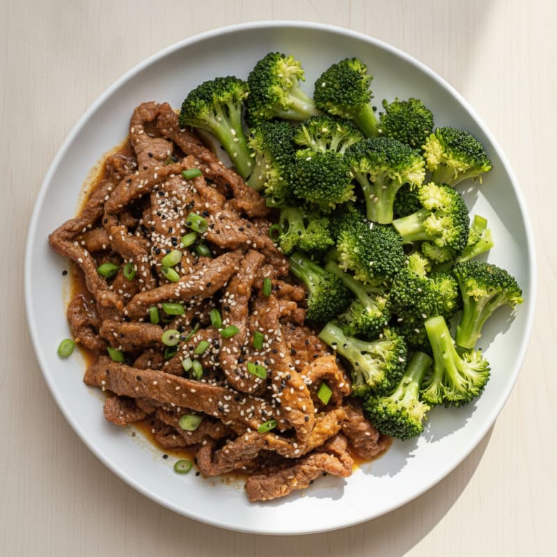 Lean Beef Bulgogi Bowl with Steamed Broccoli