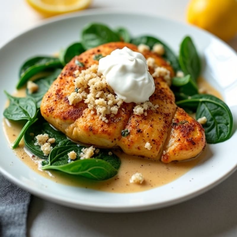 Creamy Spiced Chicken with Fresh Spinach