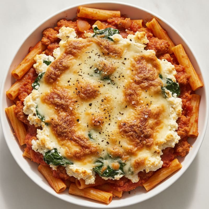 Classic Baked Ziti with Ricotta