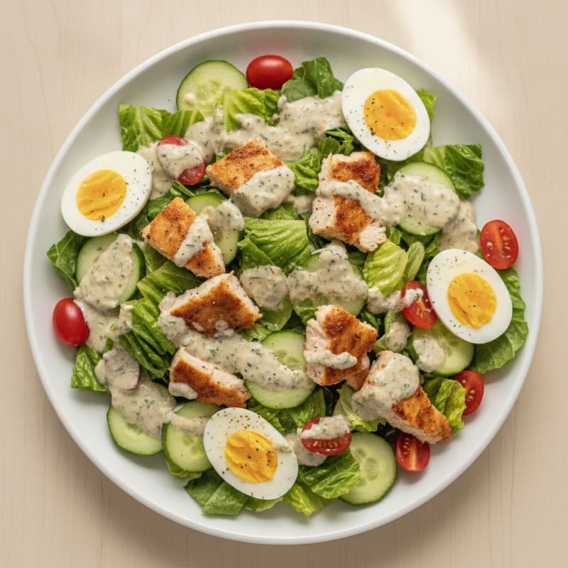 Turkey and Egg Ranch Salad