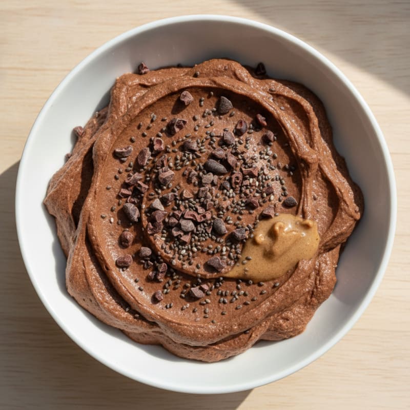 Chocolate Protein Mousse with Chia Seeds
