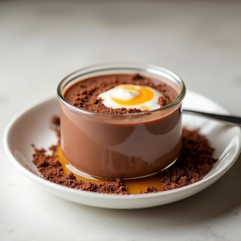 Silky Chocolate Protein Pudding with Almond Butter Swirl