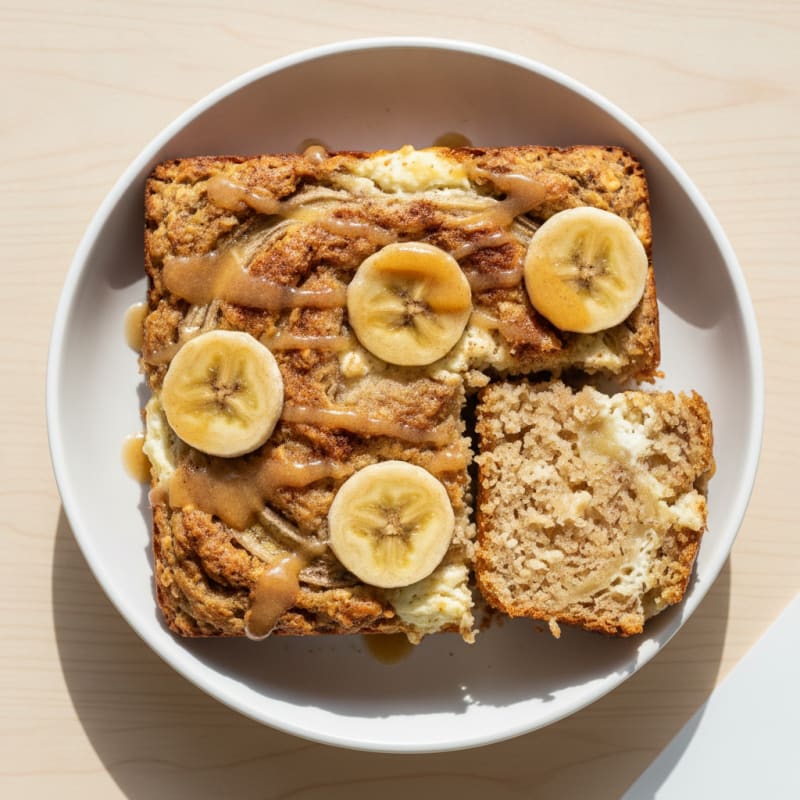 Banana Cottage Cheese Baked Bread