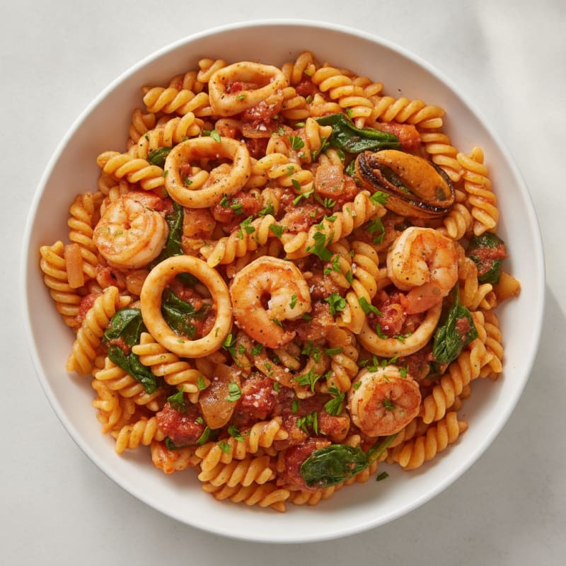 Seafood Marinara with Lupini Bean Pasta