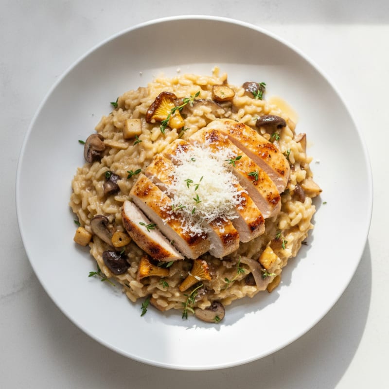 Wild Mushroom Risotto with Parmesan
