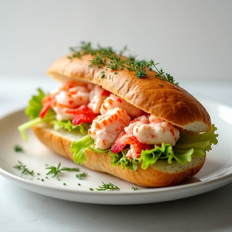 Lightened-Up Fresh Lobster Roll with Lemon Herb Mayo