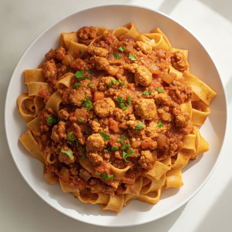 Turkey Bolognese with Pappardelle Pasta
