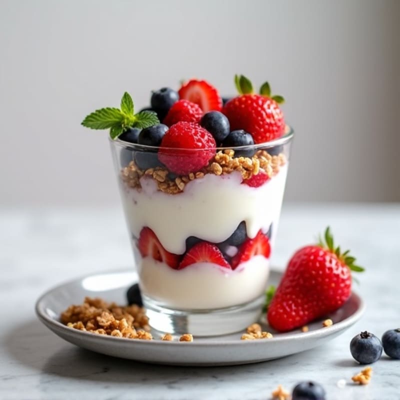 Creamy Greek Yogurt Protein Parfait with Mixed Berries