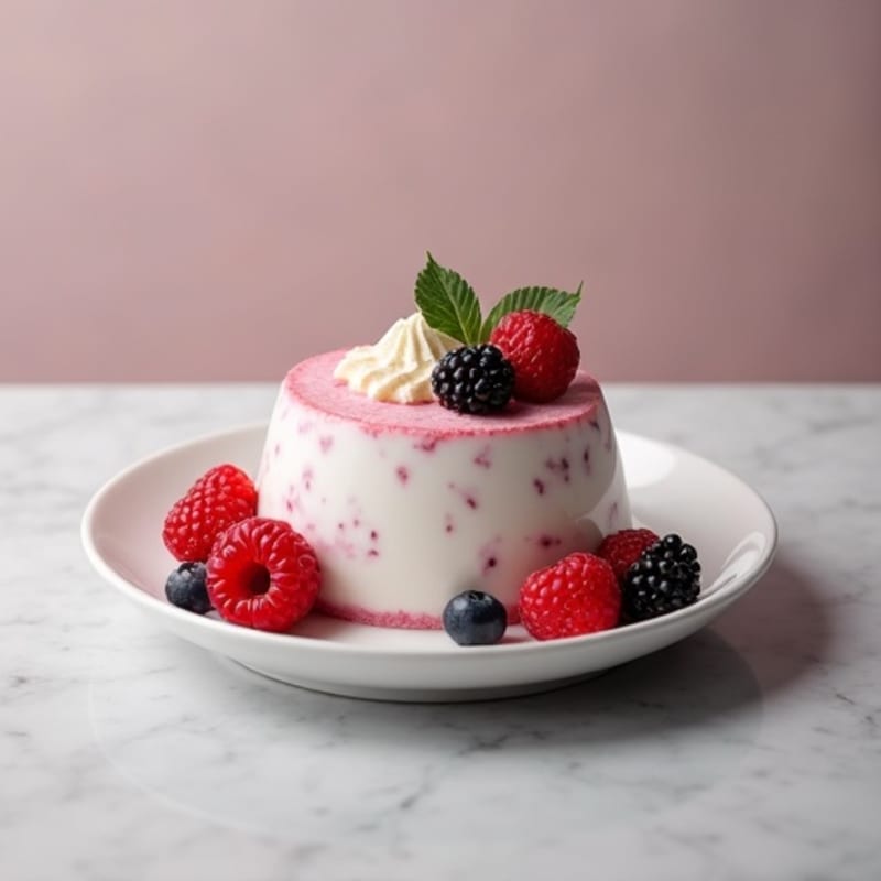 Greek Yogurt Protein Mousse with Mixed Berries