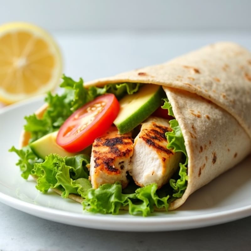 Grilled Chicken and Fresh Crispy Veggie Wrap