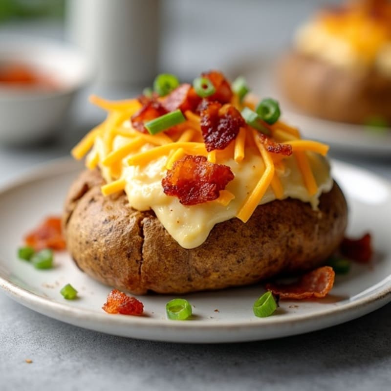 Twice-Baked Potatoes with Crispy Bacon and Creamy Cheddar