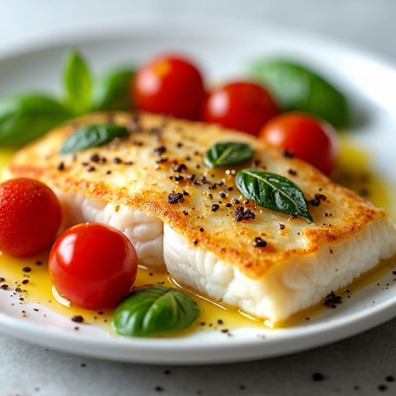 Pan-Seared Herb Tilapia with Burst Cherry Tomatoes